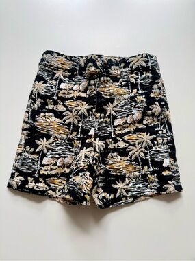 Janie and Jack 2T tropical Black palm shorts